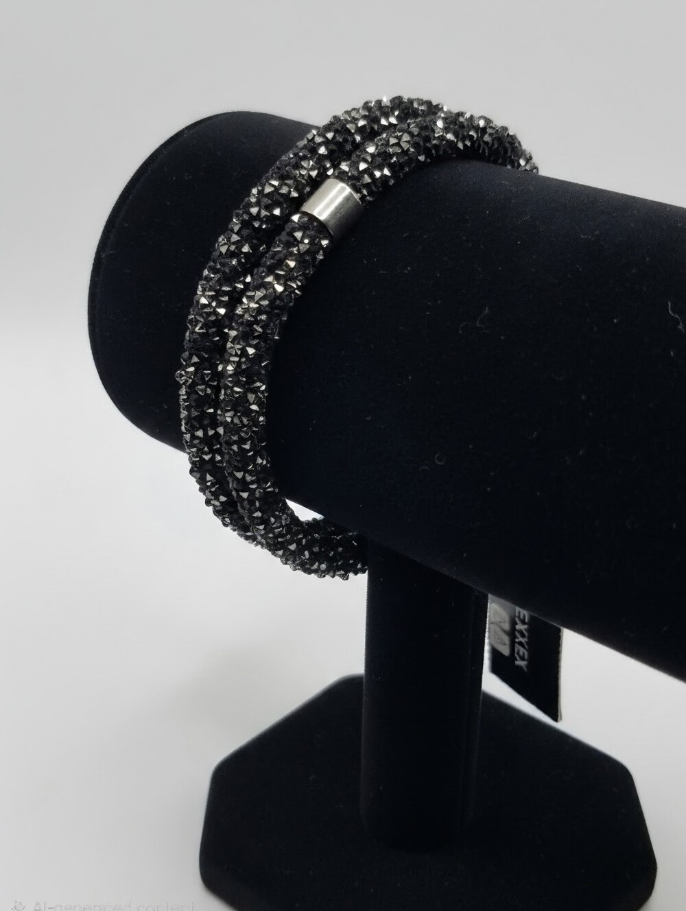 Express Black Crystal Wrap Bracelet
